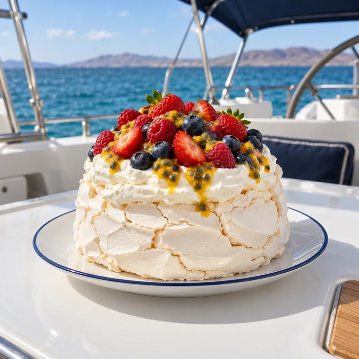 Pavlova meringue cake
