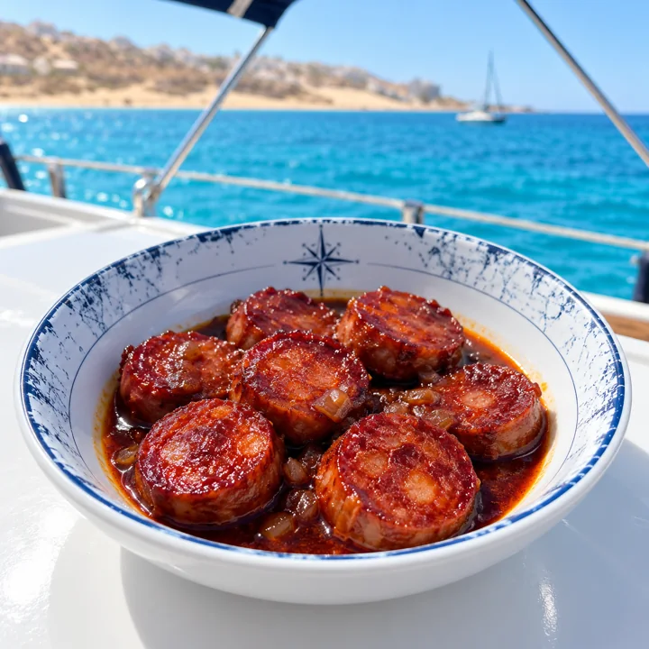Chorizo in red wine