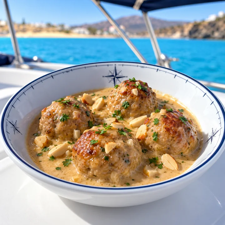 Meatballs in almond sauce