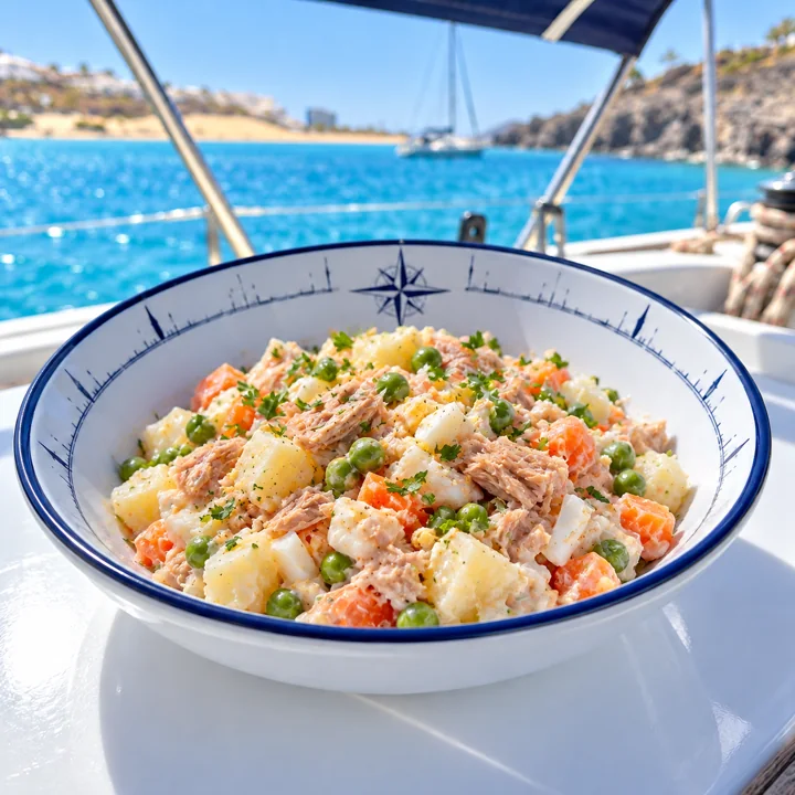 Russian potato salad with tuna